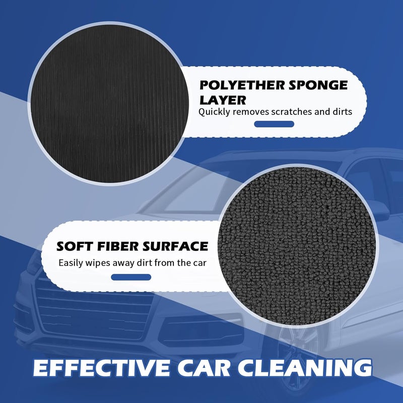 Figpade 2PCS Car Clay Mitt Auto Detailing,Soft Clay Bar Mitt for Cleaning Car Surfaces,Anti-Scratch Clays Mitts for Cars Detailings to Replace Traditional Clays Bar Cars Accessories (Gray/2PCS) - Image 4